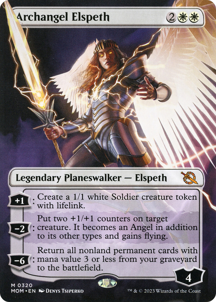Archangel Elspeth (Borderless Alternate Art) [March of the Machine] - Trinity Hobby