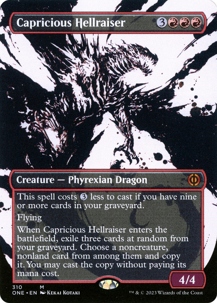 Capricious Hellraiser (Borderless Ichor) [Phyrexia: All Will Be One] - Trinity Hobby