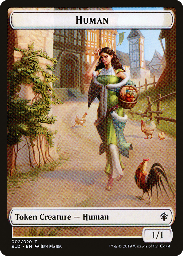 Human  [Foil]  (ELD-002) - [Throne of Eldraine Tokens] - Trinity Hobby