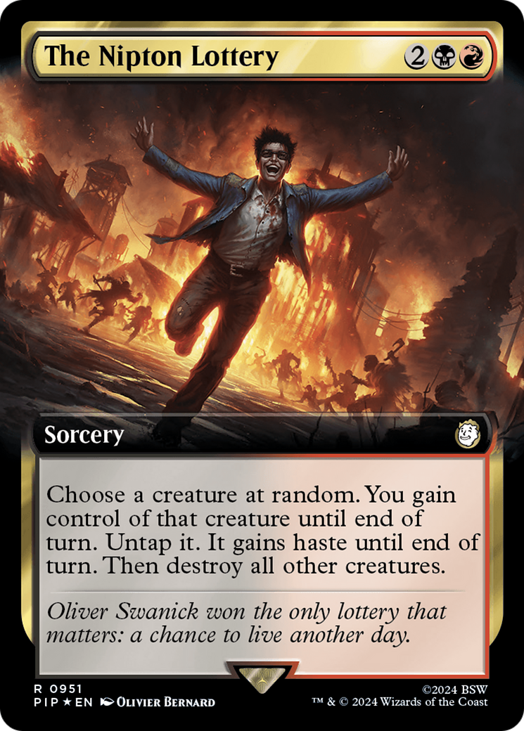 The Nipton Lottery (Extended Art) (Surge Foil) [Fallout] - Trinity Hobby