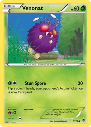 Venonat (1/119) [XY: Phantom Forces] - Trinity Hobby