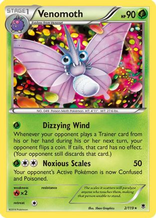 Venomoth (2/119) [XY: Phantom Forces] - Trinity Hobby