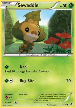 Sewaddle (5/119) [XY: Phantom Forces] - Trinity Hobby