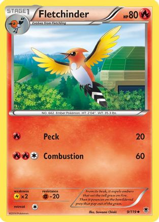 Fletchinder (9/119) [XY: Phantom Forces] - Trinity Hobby