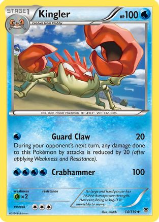 Kingler (14/119) [XY: Phantom Forces] - Trinity Hobby