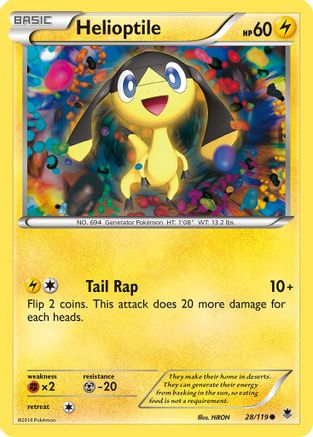 Helioptile (28/119) [XY: Phantom Forces] - Trinity Hobby