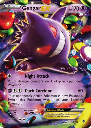 Gengar EX (34/119) [XY: Phantom Forces] - Trinity Hobby
