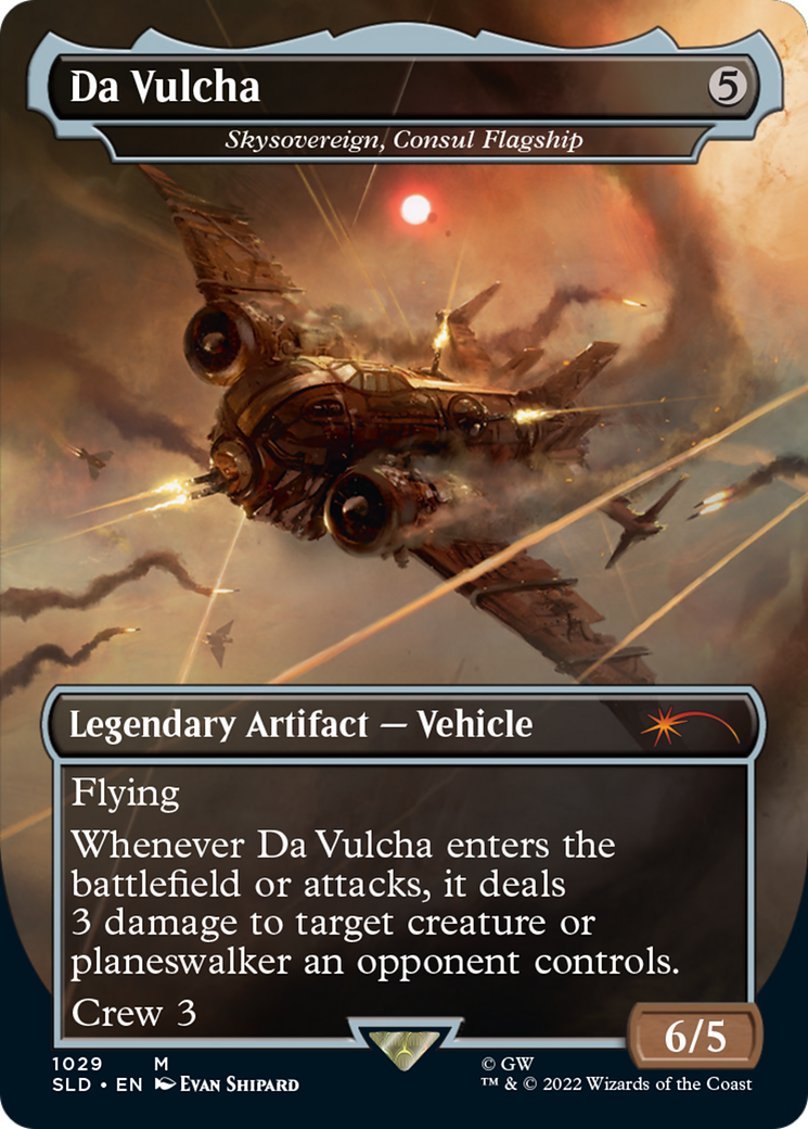 Skysovereign, Consul Flagship  (SLD-1029) - [Secret Lair Drop] / Da Vulcha (Borderless) - Trinity Hobby