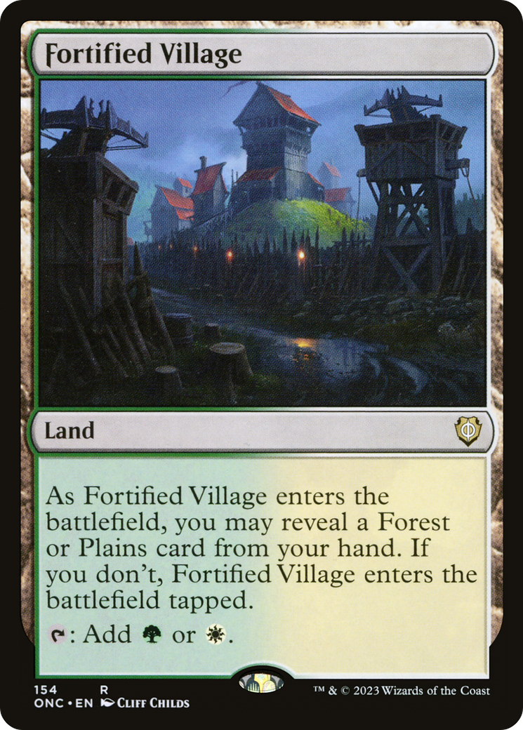 Fortified Village [Phyrexia: All Will Be One Commander] - Trinity Hobby