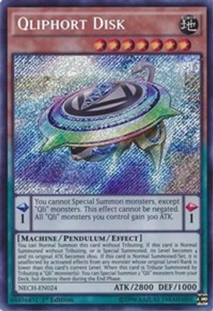 Qliphort Disk [NECH-EN024] Secret Rare - Trinity Hobby