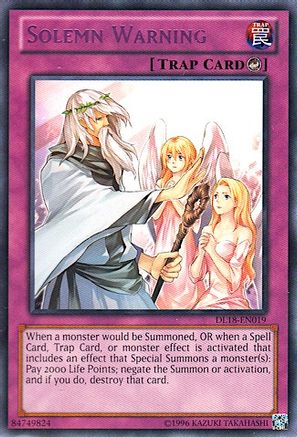Solemn Warning (Purple) [DL18-EN019] Rare - Trinity Hobby