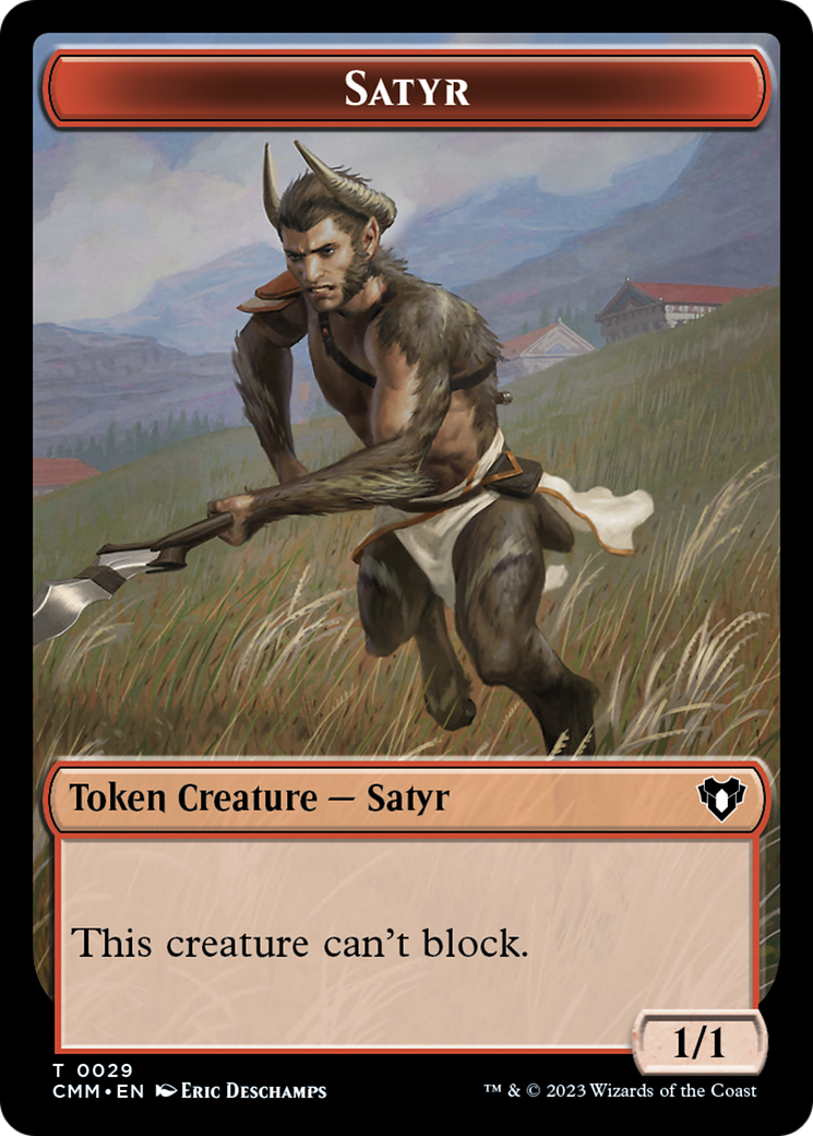 Eldrazi Spawn // Satyr Double-Sided Token [Commander Masters Tokens] - Trinity Hobby