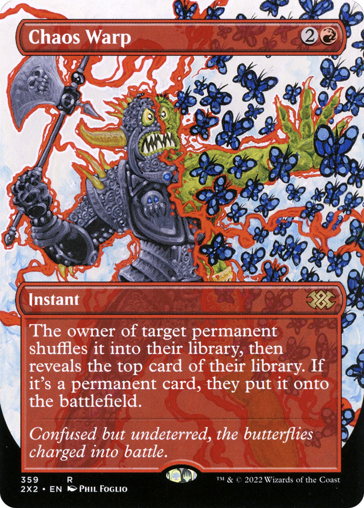 Chaos Warp (Borderless Alternate Art) [Double Masters 2022] - Trinity Hobby