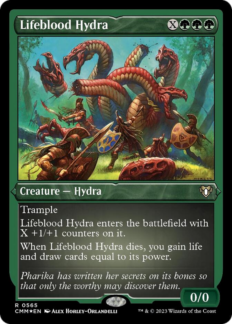 Lifeblood Hydra (Foil Etched) [Commander Masters] - Trinity Hobby