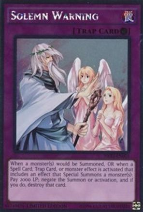 Solemn Warning [NKRT-EN035] Platinum Rare - Trinity Hobby