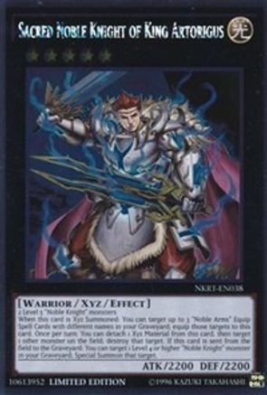 Sacred Noble Knight of King Artorigus [NKRT-EN038] Platinum Rare - Trinity Hobby