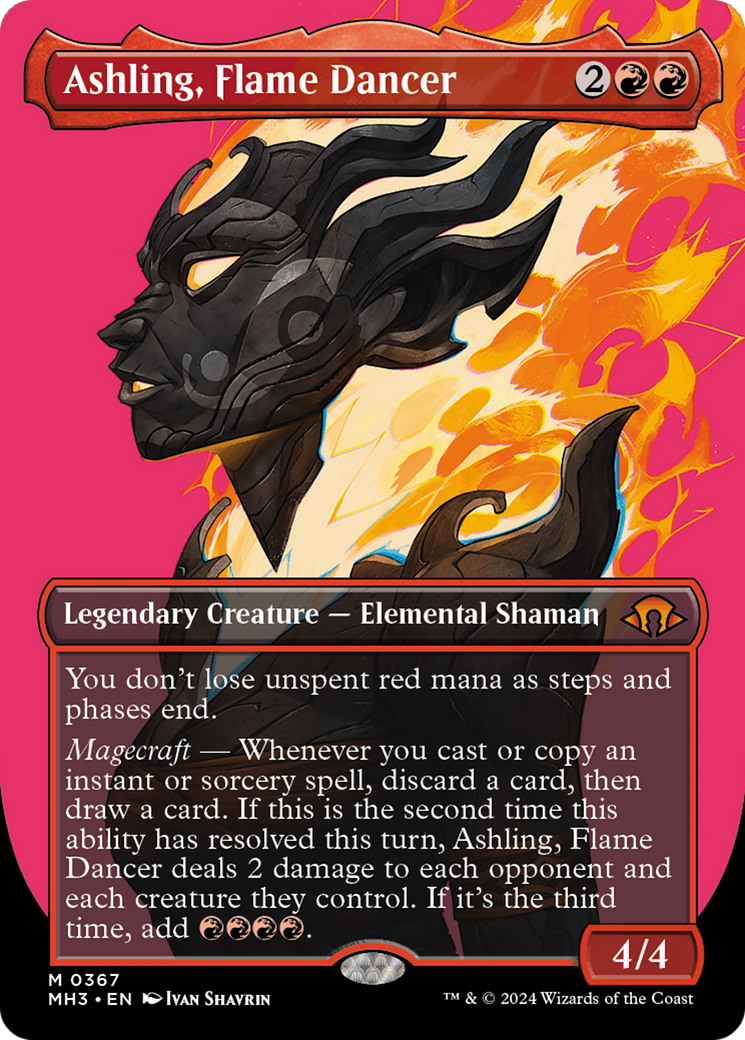 Ashling, Flame Dancer (Borderless) [Modern Horizons 3] - Trinity Hobby