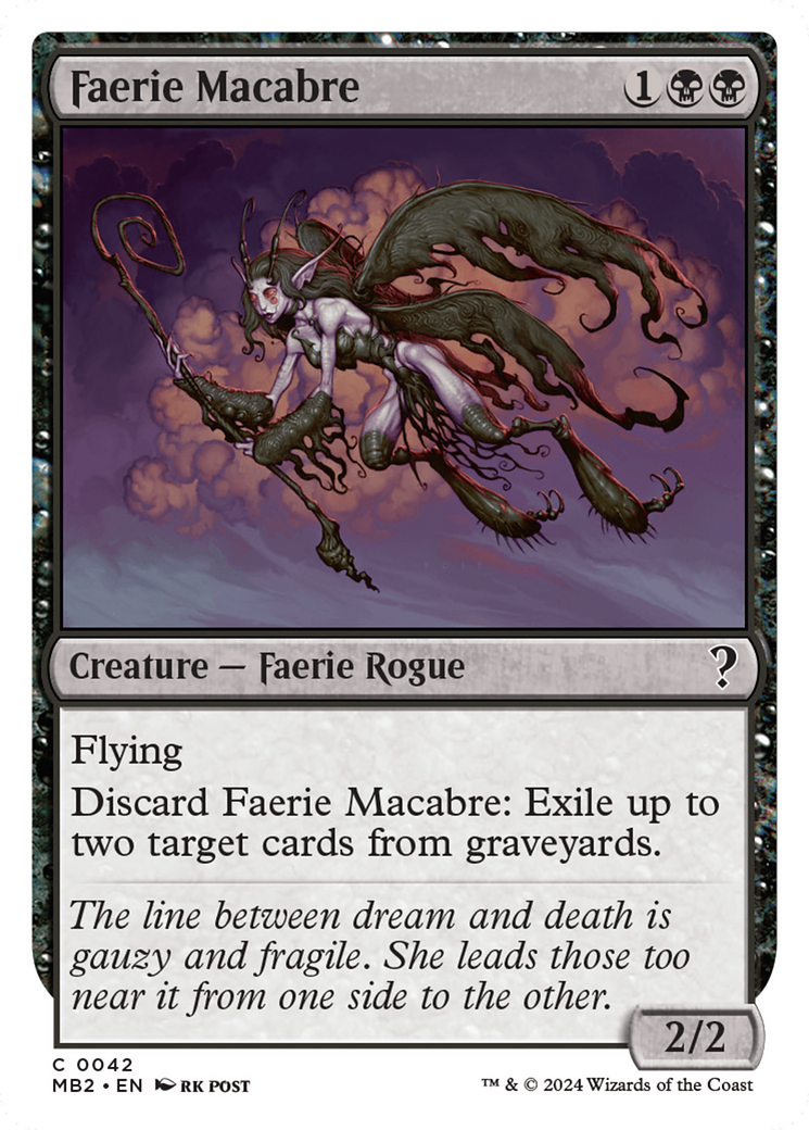 Faerie Macabre (White Border) [Mystery Booster 2] - Trinity Hobby