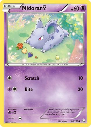 Nidoran (66/160) (Female) [XY: Primal Clash] - Trinity Hobby
