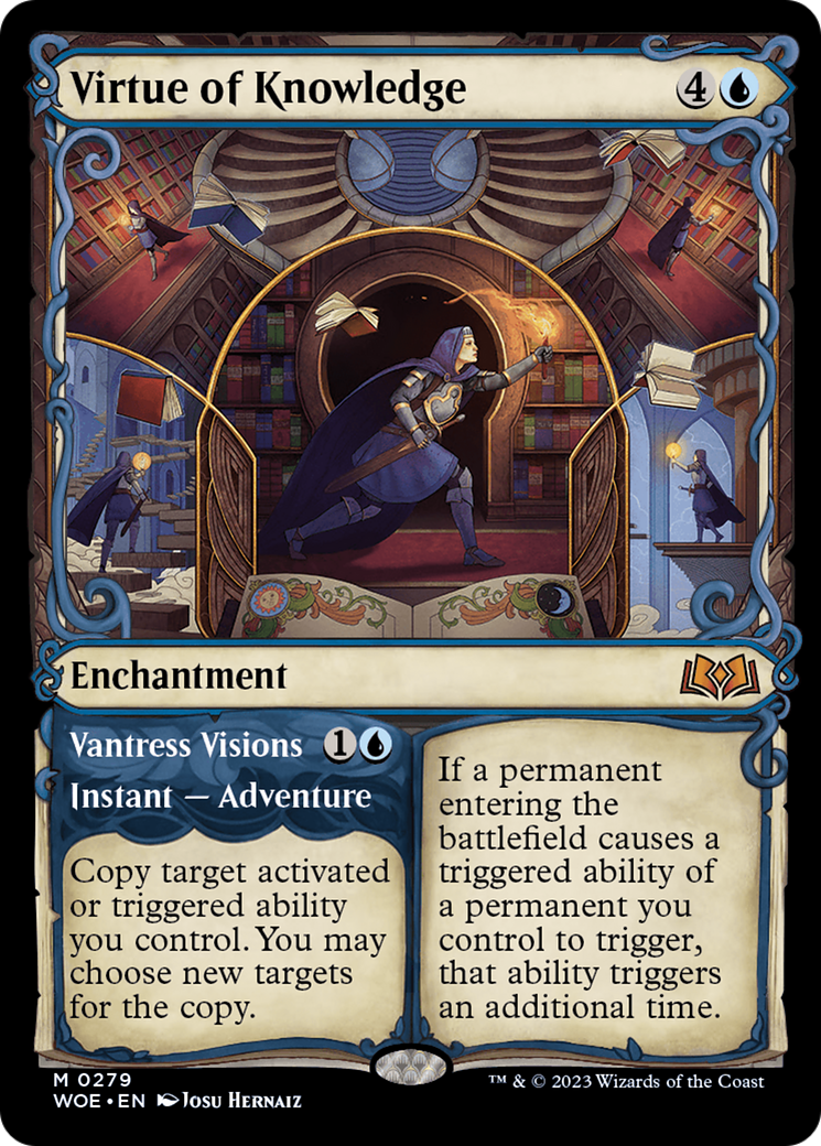 Virtue of Knowledge // Vantress Visions (Showcase) [Wilds of Eldraine] - Trinity Hobby
