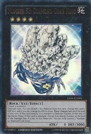 Number 52: Diamond Crab King [YZ06-EN001] Ultra Rare - Trinity Hobby