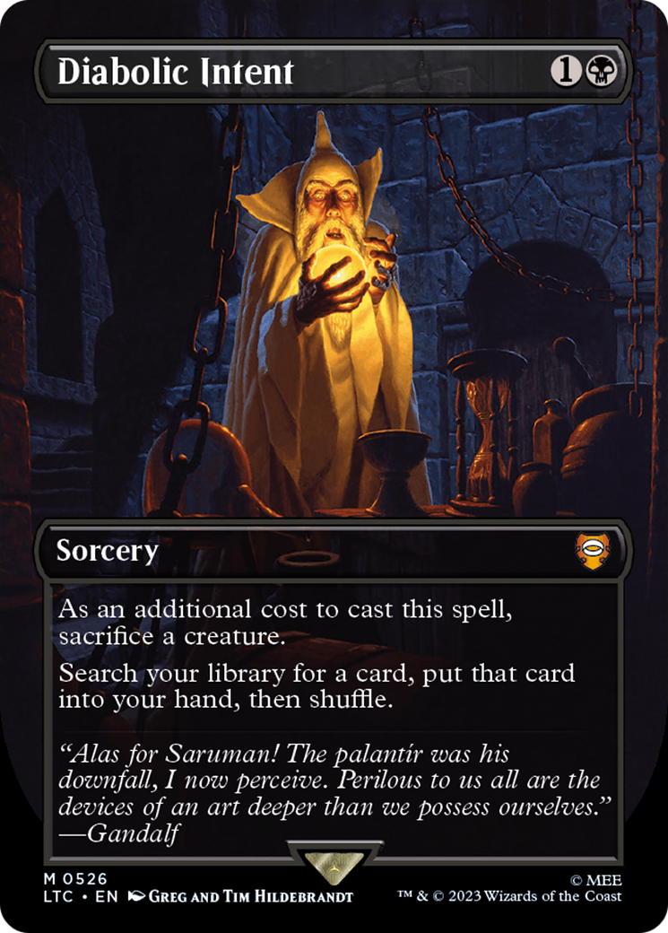 Diabolic Intent (Borderless) [The Lord of the Rings: Tales of Middle-Earth Commander] - Trinity Hobby