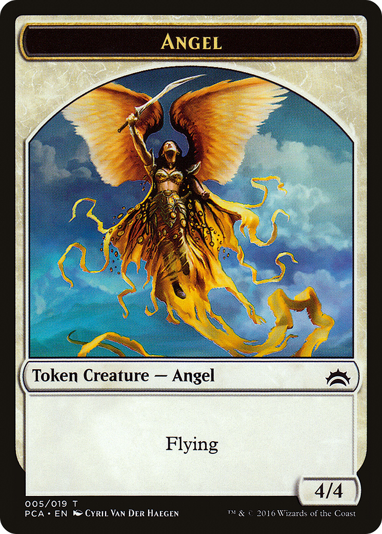Angel // Saproling Double-Sided Token [Planechase Anthology Tokens] - Trinity Hobby