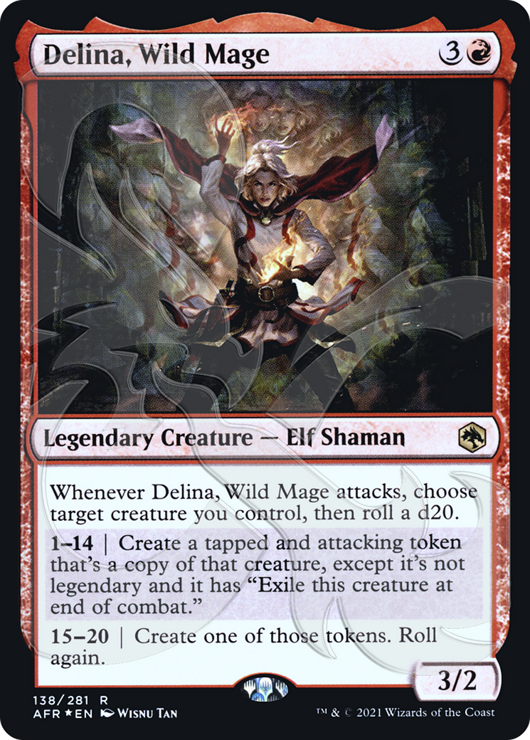 Delina, Wild Mage (Ampersand Promo) [Dungeons & Dragons: Adventures in the Forgotten Realms Promos] - Trinity Hobby