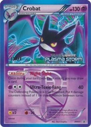 Crobat Team Plasma (BW51) (Staff Prerelease Promo) [Black & White: Black Star Promos] - Trinity Hobby