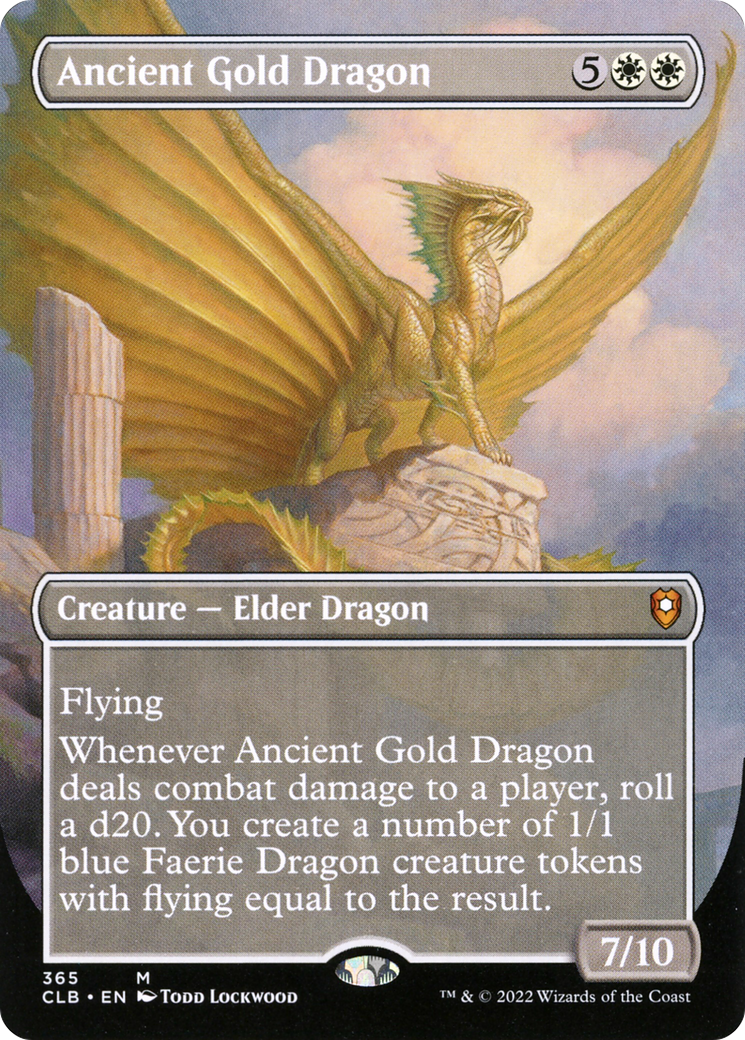 Ancient Gold Dragon (Borderless Alternate Art) [Commander Legends: Battle for Baldur's Gate] - Trinity Hobby
