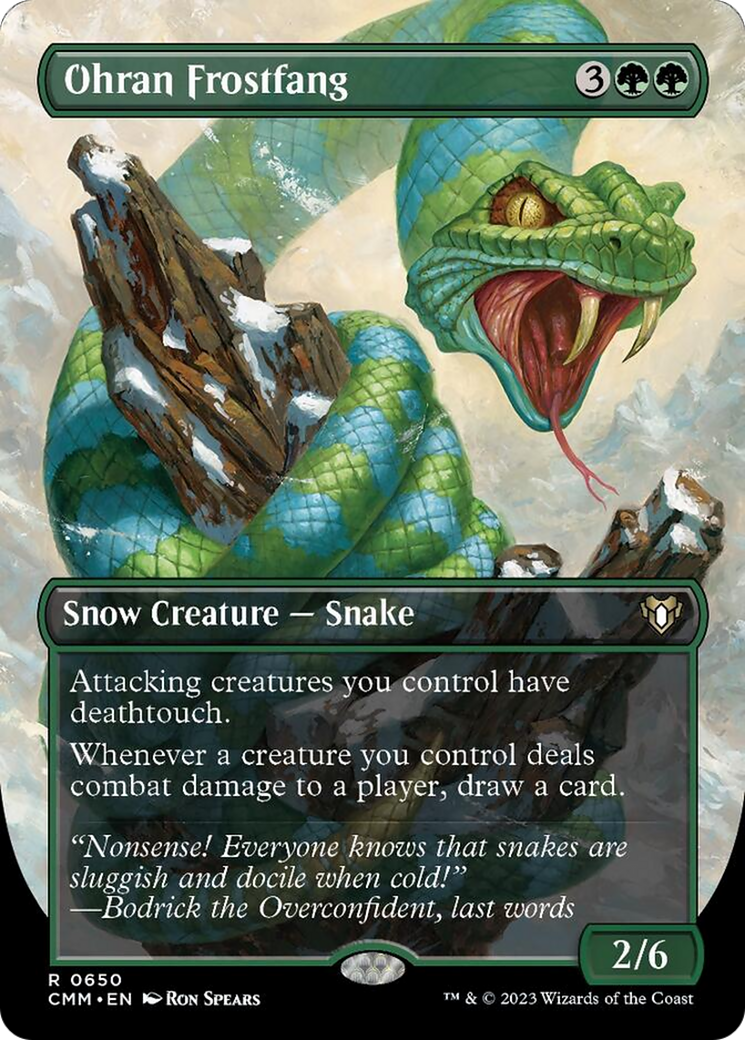 Ohran Frostfang (Borderless Alternate Art) [Commander Masters] - Trinity Hobby