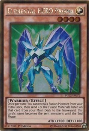 Elemental HERO Prisma [PGL2-EN072] Gold Rare - Trinity Hobby