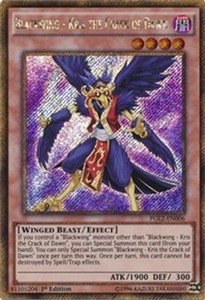 Blackwing - Kris the Crack of Dawn [PGL2-EN006] Gold Secret Rare - Trinity Hobby