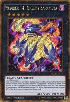 Number 14: Greedy Sarameya [PGL2-EN017] Gold Secret Rare - Trinity Hobby