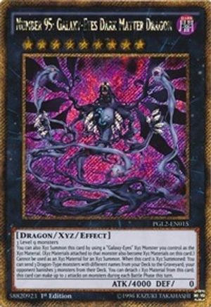 Number 95: Galaxy-Eyes Dark Matter Dragon [PGL2-EN015] Gold Secret Rare - Trinity Hobby