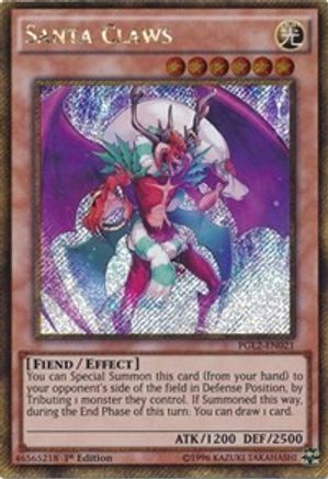 Santa Claws [PGL2-EN021] Gold Secret Rare - Trinity Hobby