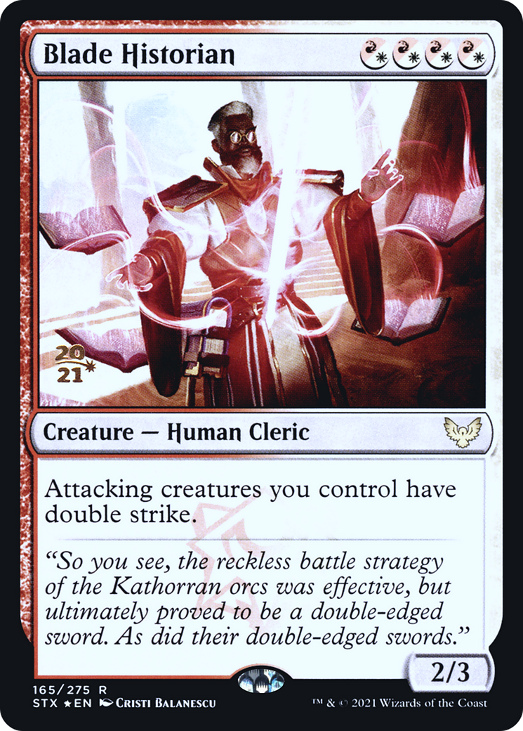 Blade Historian [Strixhaven: School of Mages Prerelease Promos] - Trinity Hobby