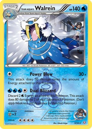 Team Aqua's Walrein (5/34) [XY: Double Crisis] - Trinity Hobby