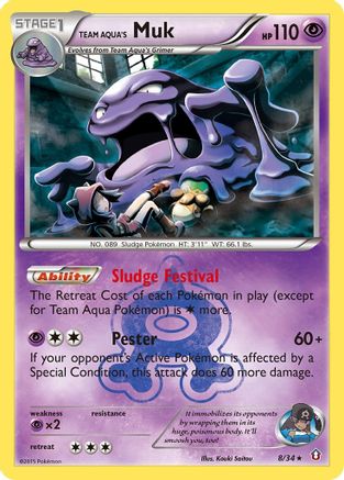Team Aqua's Muk (8/34) [XY: Double Crisis] - Trinity Hobby