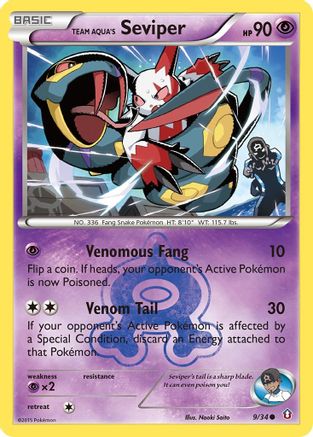 Team Aqua's Seviper (9/34) [XY: Double Crisis] - Trinity Hobby