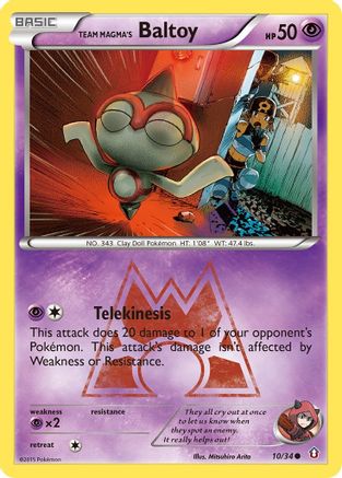 Team Magma's Baltoy (10/34) [XY: Double Crisis] - Trinity Hobby