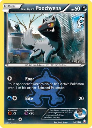 Team Aqua's Poochyena (16/34) [XY: Double Crisis] - Trinity Hobby