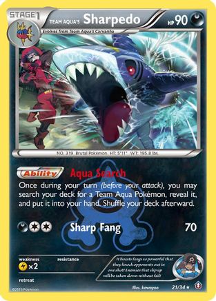 Team Aqua's Sharpedo (21/34) [XY: Double Crisis] - Trinity Hobby