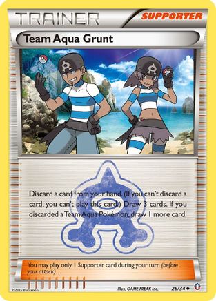 Team Aqua Grunt (26/34) [XY: Double Crisis] - Trinity Hobby