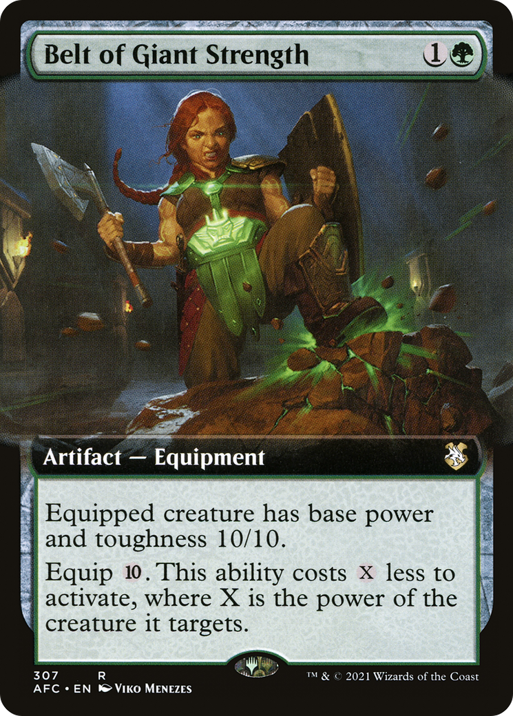 Belt of Giant Strength (Extended Art) [Dungeons & Dragons: Adventures in the Forgotten Realms Commander] - Trinity Hobby