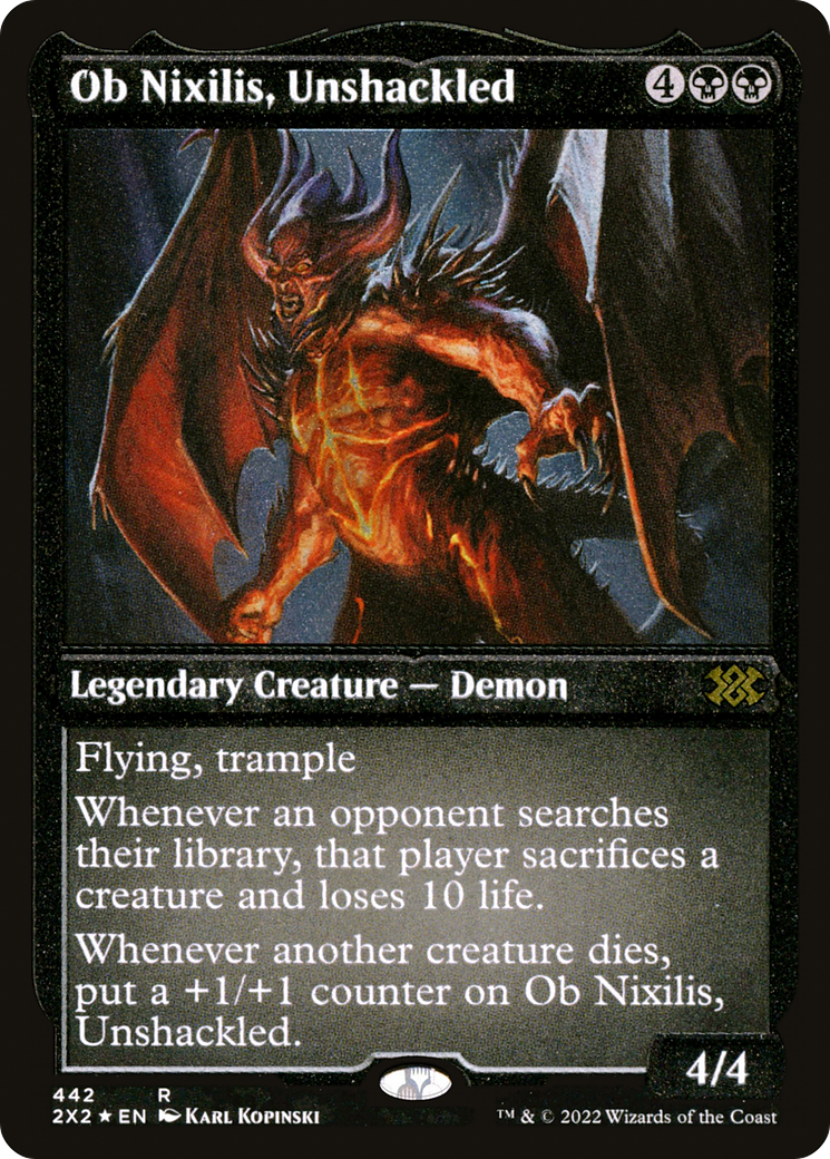 Ob Nixilis, Unshackled (Foil Etched)  [Foil]  (2X2-442) - [Double Masters 2022] - Trinity Hobby