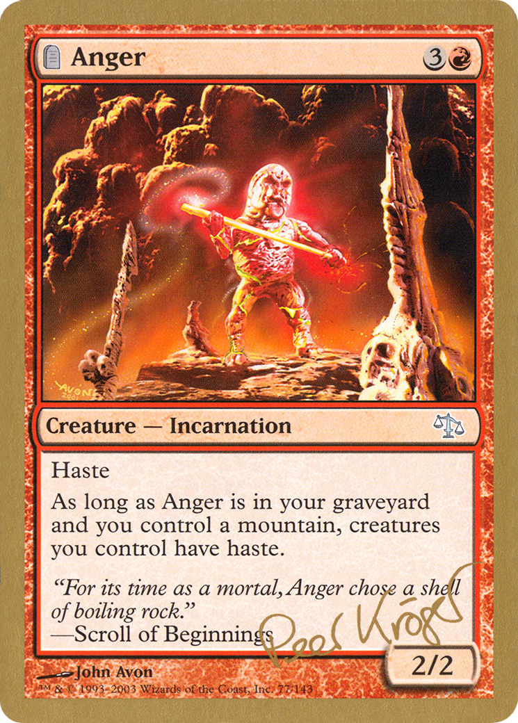 Anger (Peer Kroger) [World Championship Decks 2003] - Trinity Hobby