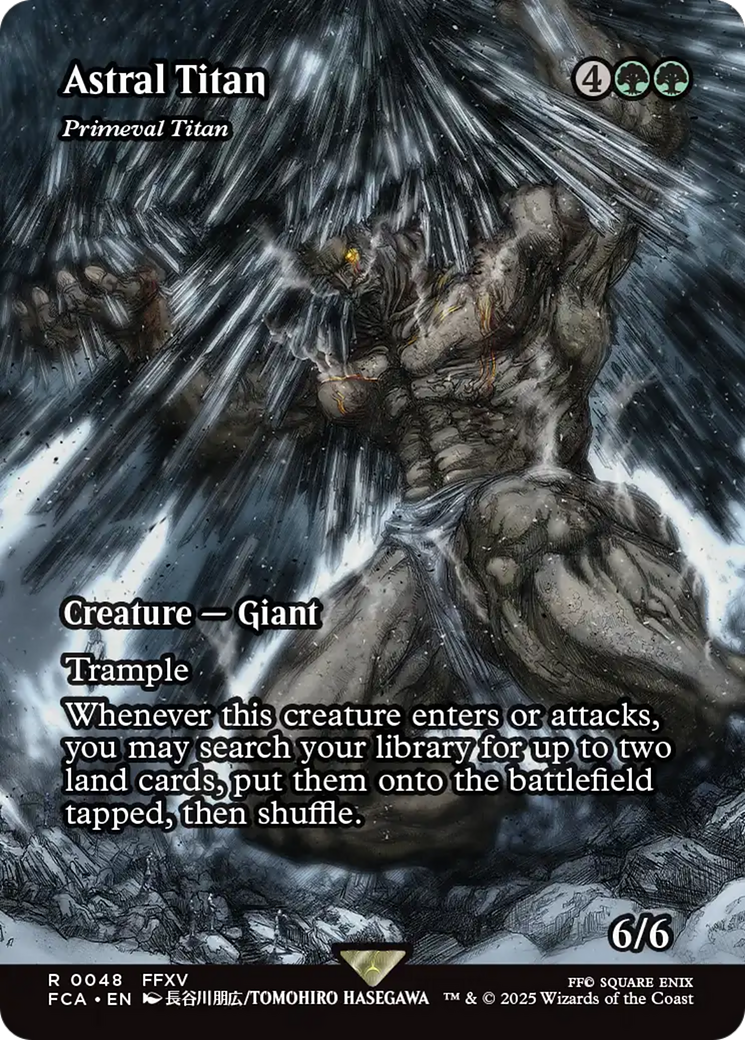 Primeval Titan  [Foil]  (FCA-048) - [FINAL FANTASY: Through the Ages] / Astral Titan (Borderless) - Trinity Hobby