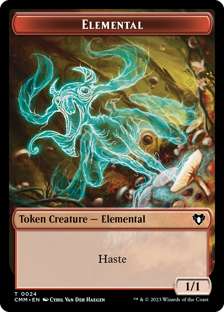 Elemental (0024) // Elf Druid Double-Sided Token [Commander Masters Tokens] - Trinity Hobby