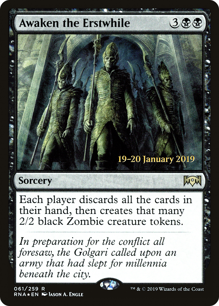 Awaken the Erstwhile [Ravnica Allegiance Prerelease Promos] - Trinity Hobby